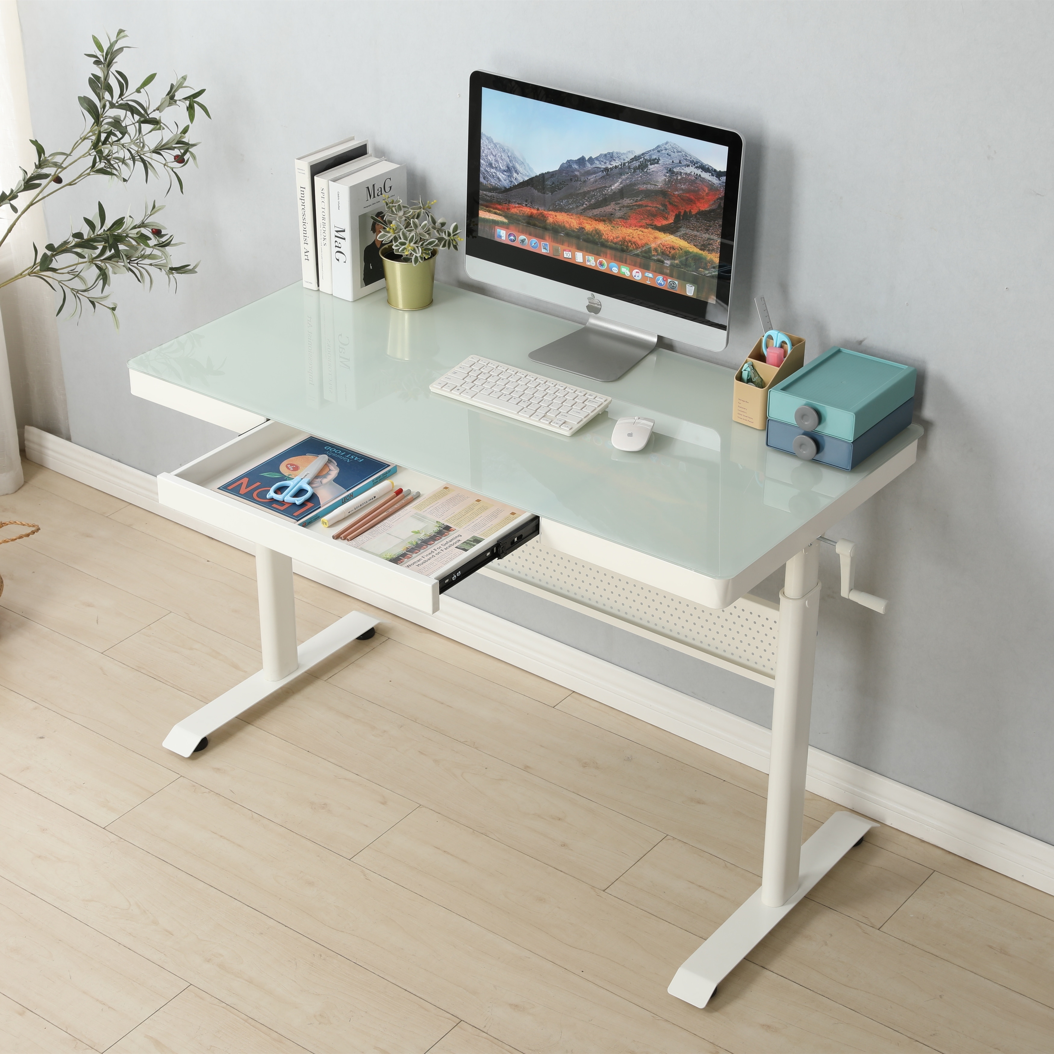 Glass bedroom shop desk