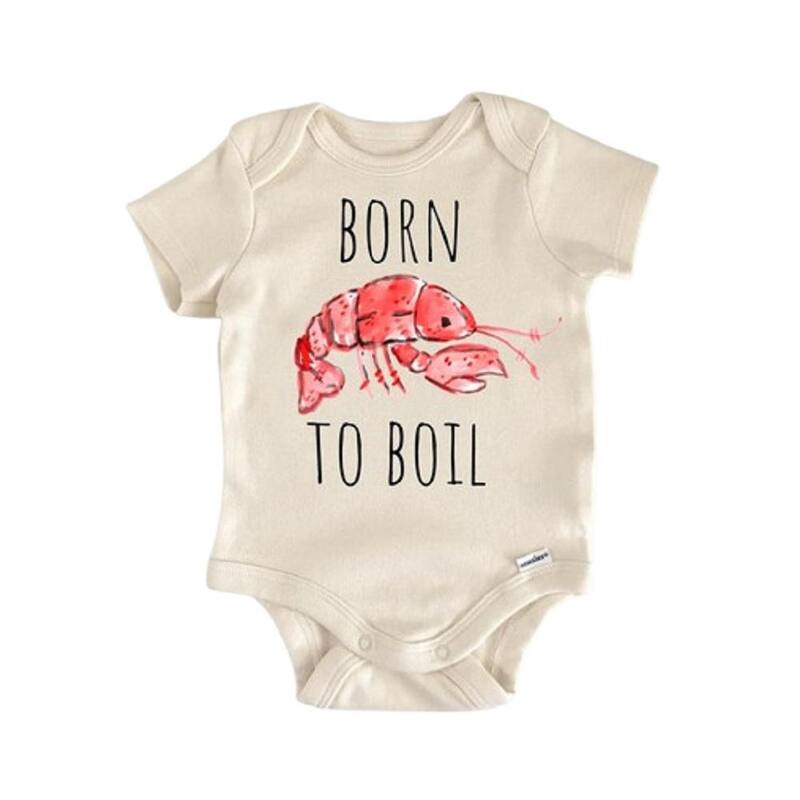 Crawfish Nola Cajun Louisiana - Baby Boy Girl Clothes Infant Bodysuit Funny Cute Newborn - Natural - Newborn