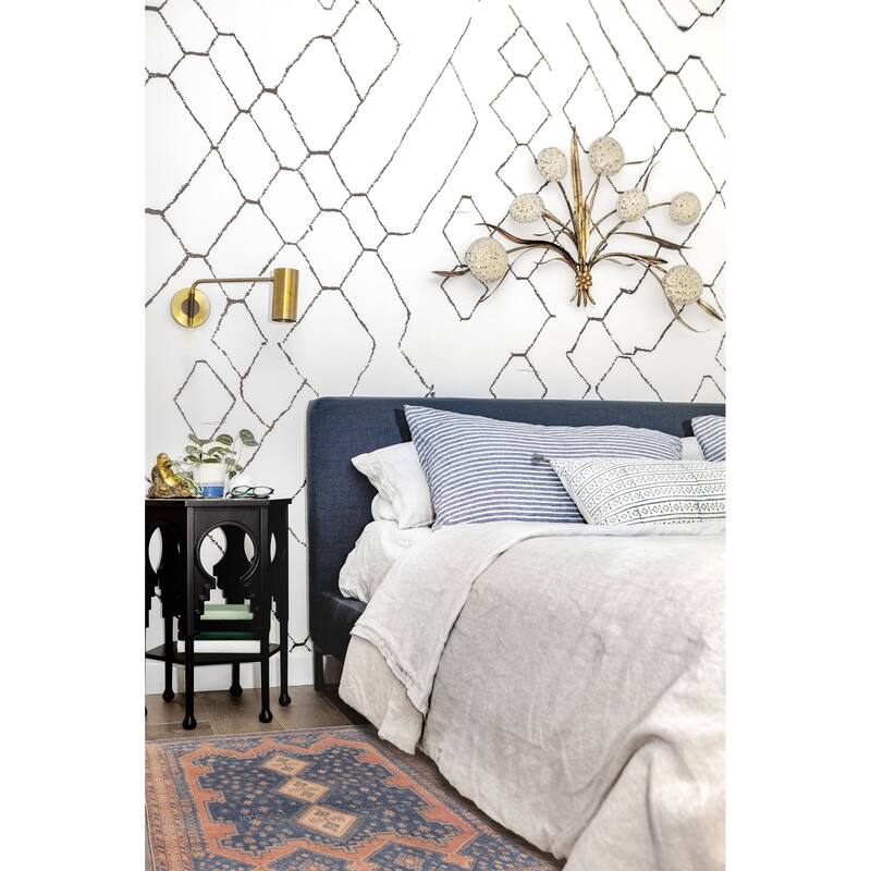 ECARPETGALLERY Hand-knotted Antalya Vintage Navy Wool Rug - 4'11 x 6'11