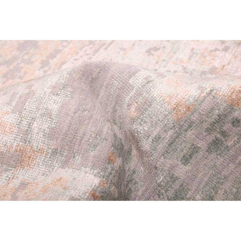 ECARPETGALLERY Hand-knotted Legacy Grey Silk, Wool Rug - 7'11 x 9'10