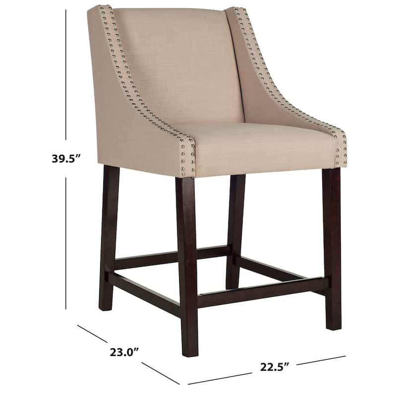SAFAVIEH Jurij Counter Stool - 22.5" x 23" x 39.5" - 23Wx23Dx40H