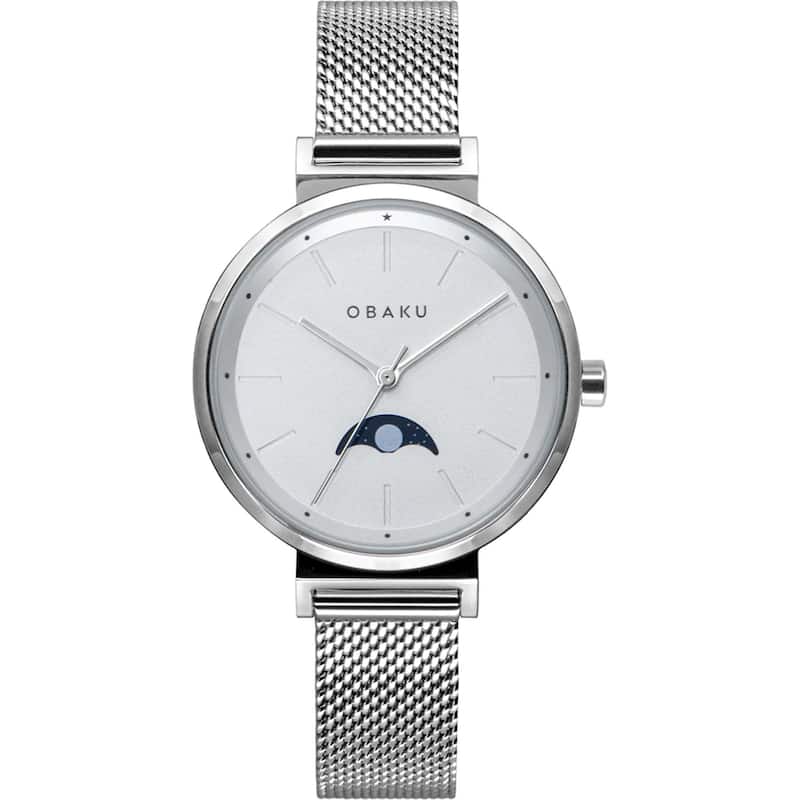 Obaku Women's Maane Silver Dial Watch - V243LMCIMC - 6 (36)