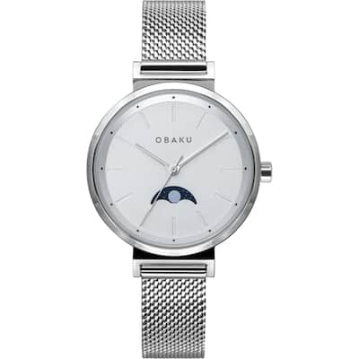 Obaku Women's Maane Silver Dial Watch - V243LMCIMC - 6 (36)