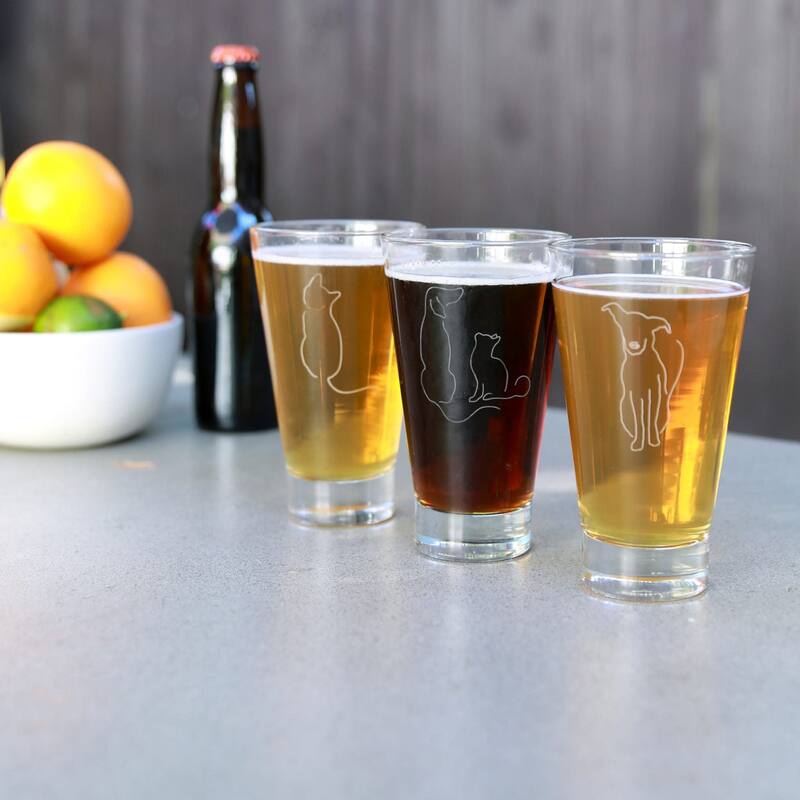 Libbey Modern Pets BFF's Tumbler Drinking Glasses, 14 ounce, Set of 4 - Set of 4