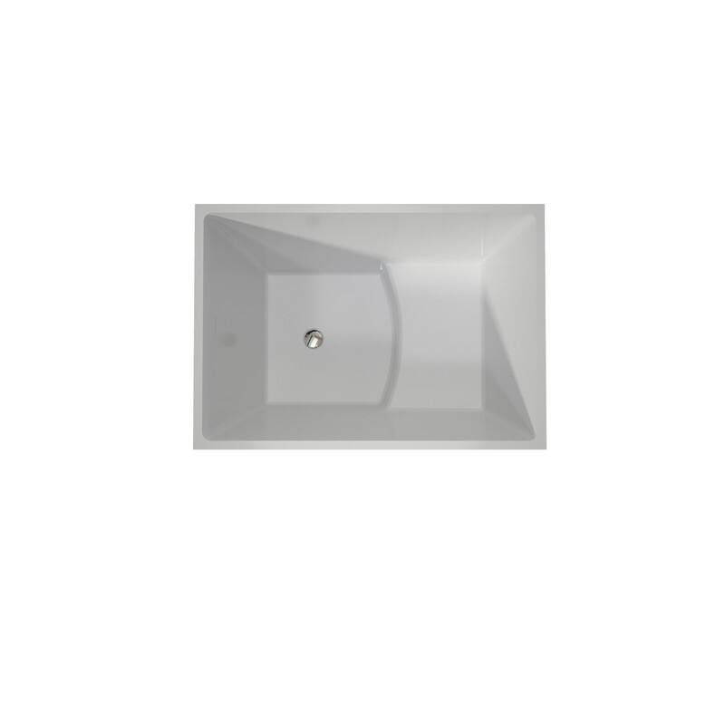 MEDUNJESS 39'' Acrylic Freestanding Bathtub Soaking Tubs