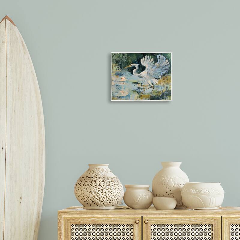 Stupell Heron with Spread Wings Wall Plaque Art Design By Dusza