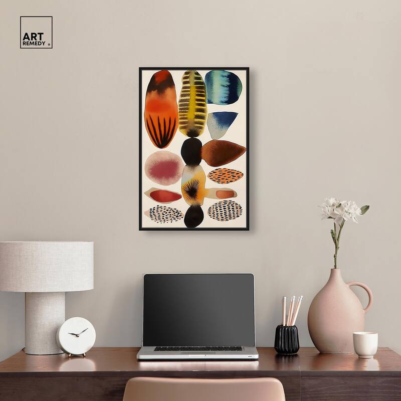 Assembled Pieces I Canvas by Art Remedy
