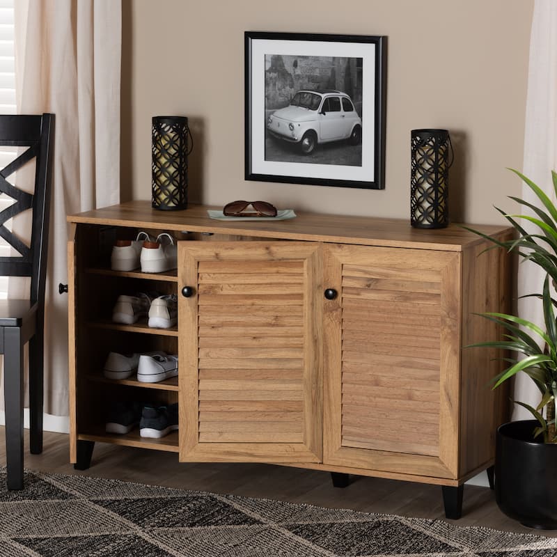 Coolidge Modern & Contemporary 3-Door Wood Shoe Storage Cabinet