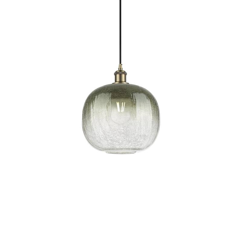 Innovations Lighting 516-1P-12-11 Brookhaven Sphere Pendant Brookhaven - Antique Brass / Slate