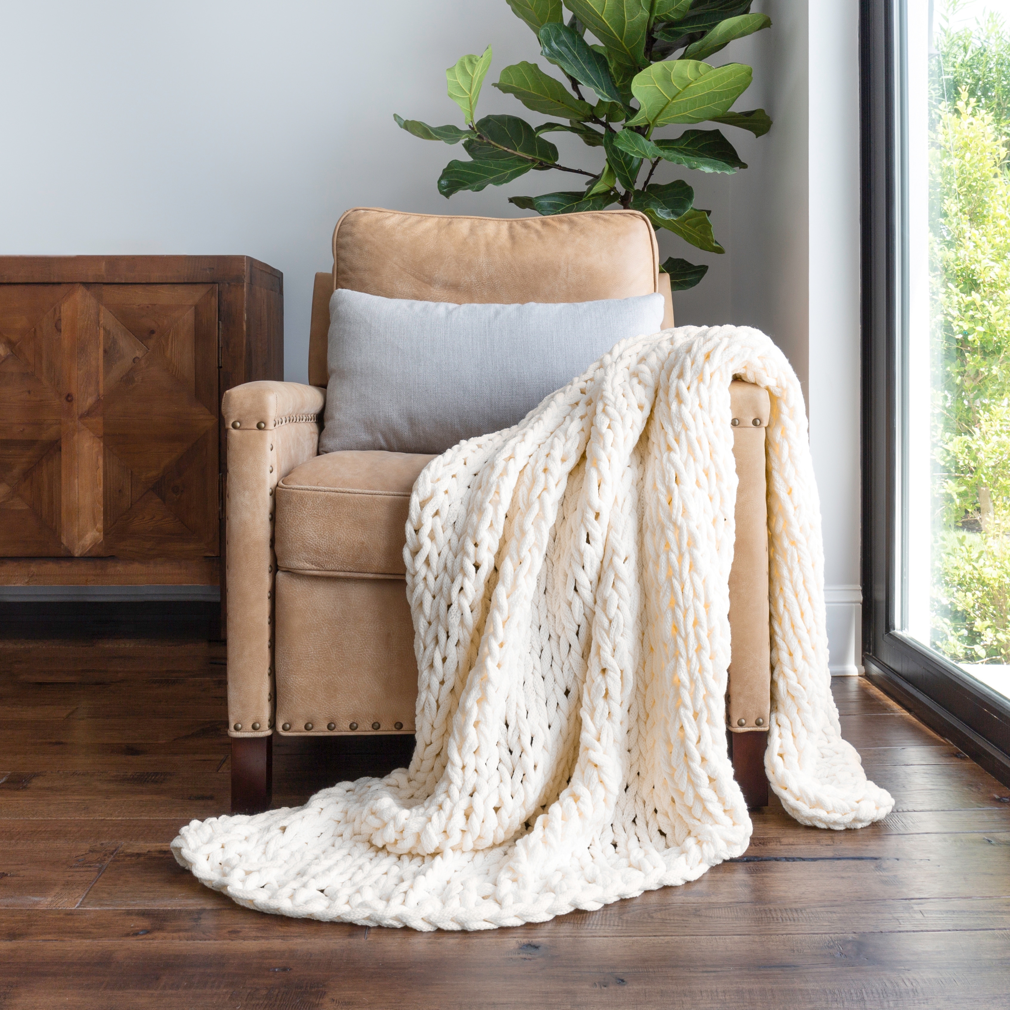 Becky Cameron Handmade Chunky Knit Throw Blanket