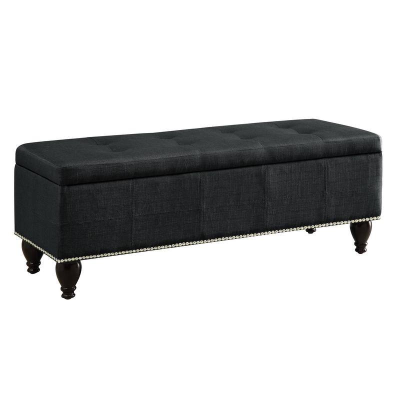 Copper Grove Bunlap Upholstered Storage Bench - 17"x44"x17" - Charcoal