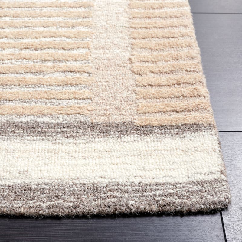 SAFAVIEH Handmade Ebony Gill Contemporary Wool Rug