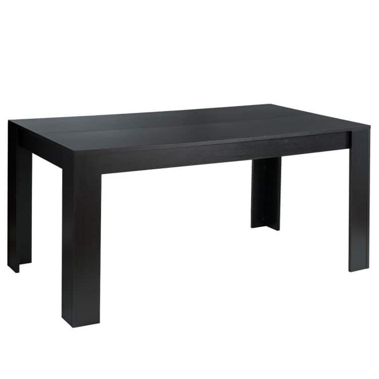 63 Inch Rectangular Modern Dining Kitchen Table for 6 People - Black