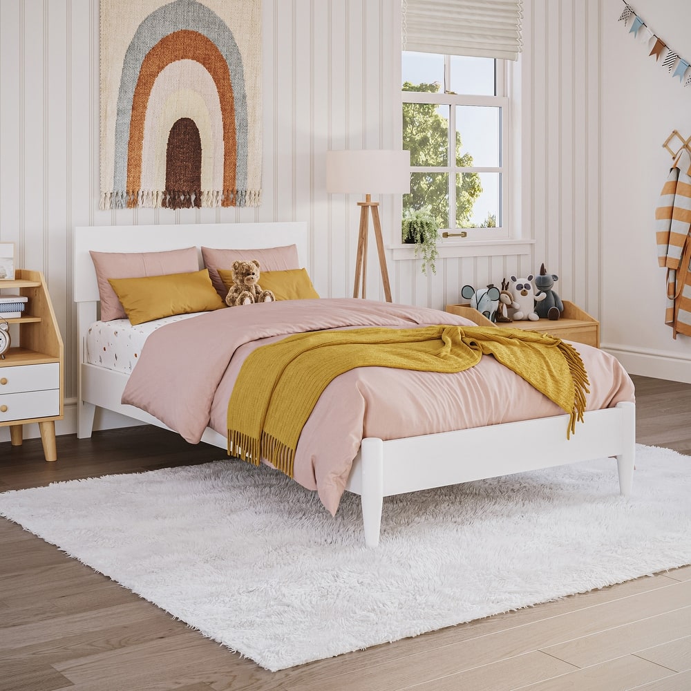 Aria Solid Wood Modern Low Profile Platform Bed