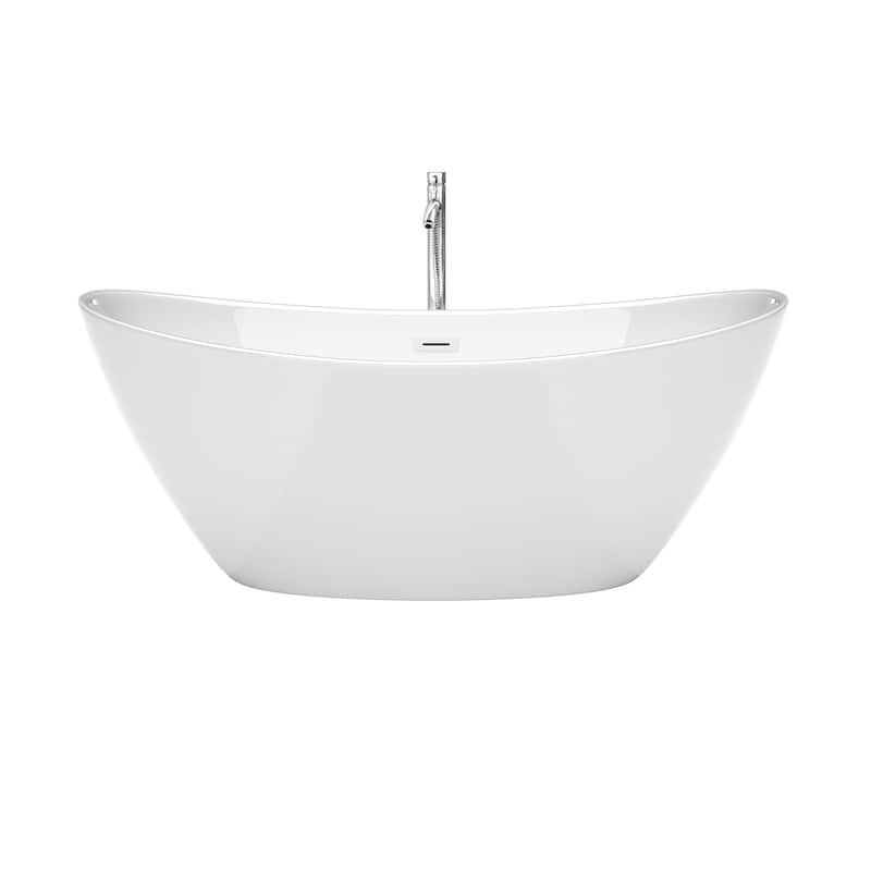 Wyndham Collection WCBTE652066-ATP Dorrit 66" Free Standing Acrylic