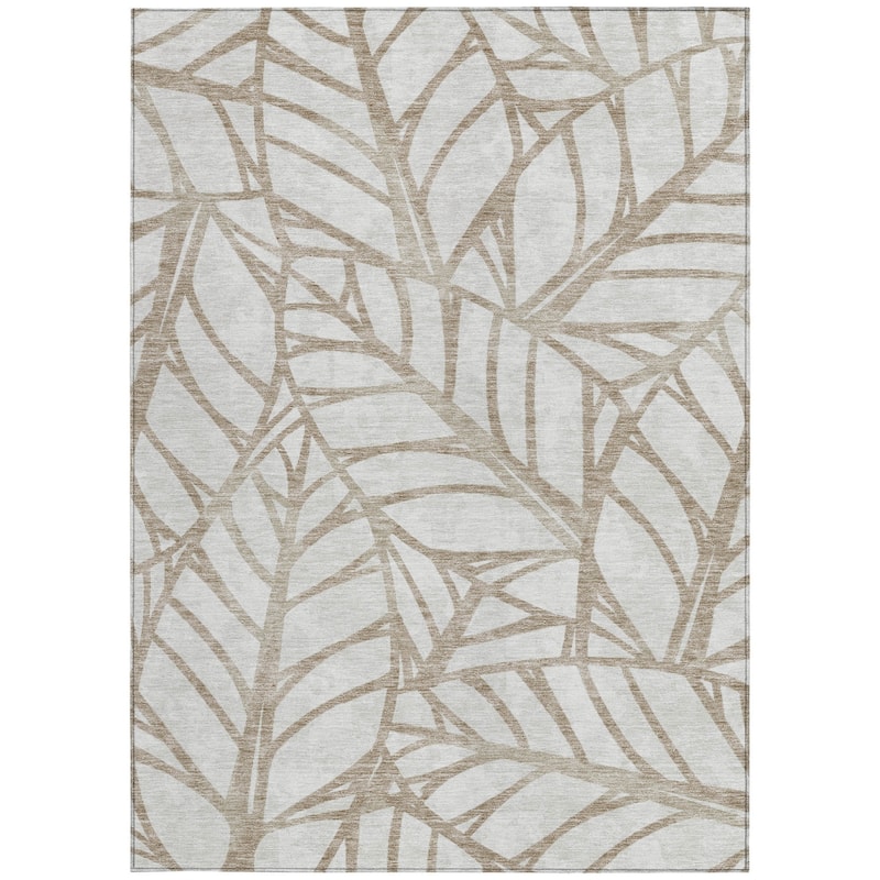HomeRoots Floral Transitional Rectangle Outdoor Rug