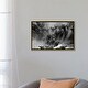 preview thumbnail 6 of 7, iCanvas "Wildebeest Crossing" by Mogens Trolle Framed