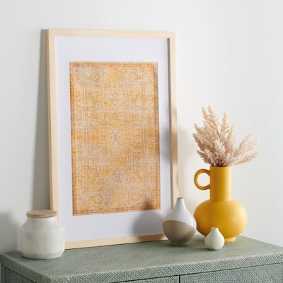 SAFAVIEH Cirina 25-inch Gold Framed Textile Wall Art