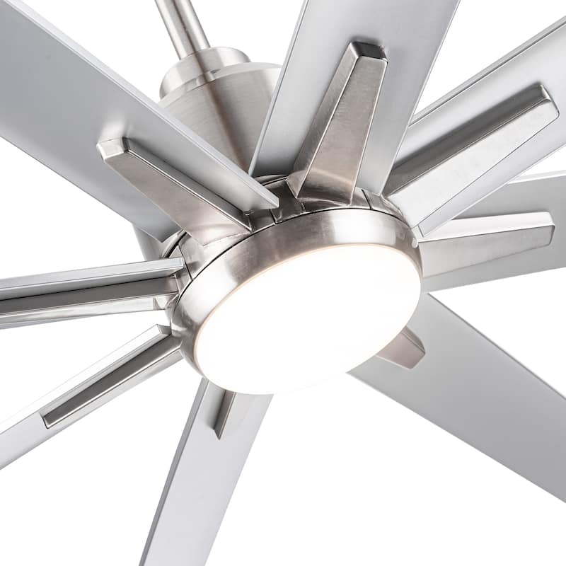 52"/66"/72"/76 Inch Modern Ceiling Fan with Dimmable LED Light ,Remote&APP Control,8 Blades for Large Living Room,Porch