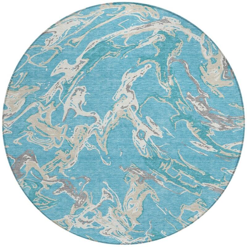 HomeRoots Abstract Transitional Rectangle Outdoor Rug