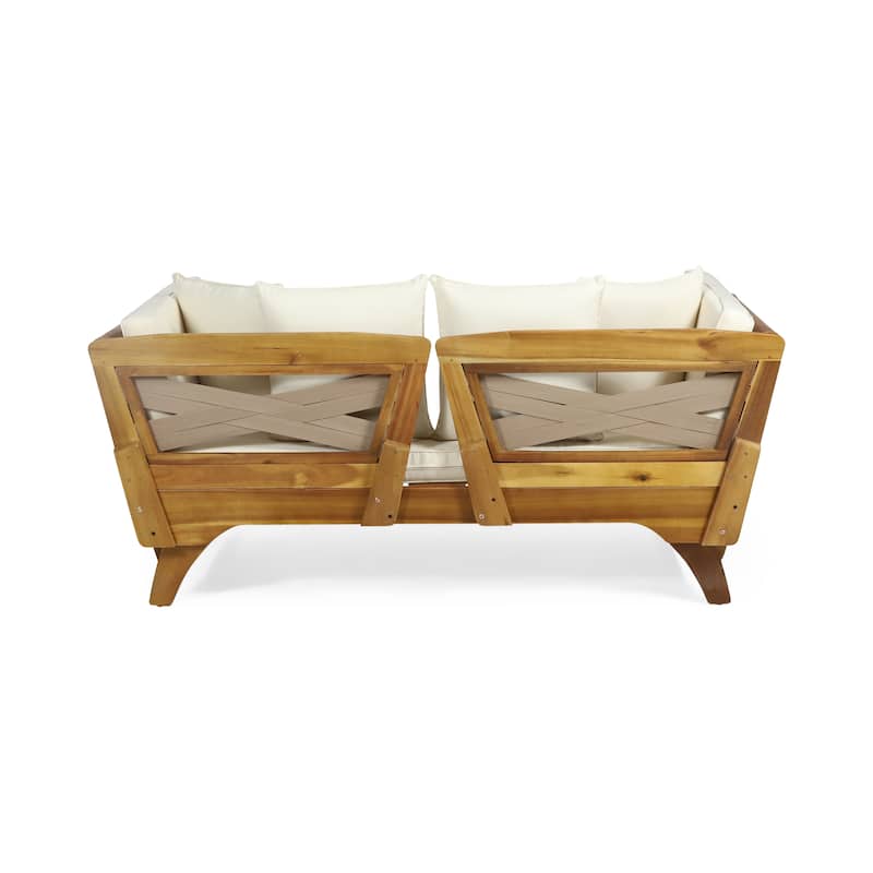 Expandable Patio Sofa Daybed with Adjustable Armrest