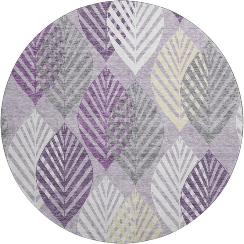 Premium Washable Super Soft Farmhouse Leaves Mayfield Rug