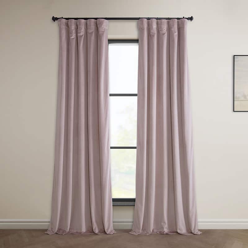 Exclusive Fabrics Heritage Plush Velvet Curtain (1 Panel) - 50 X 108 - Mauve