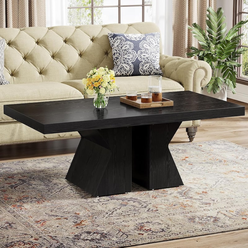 Farmhouse Wood Coffee Table for Living Room