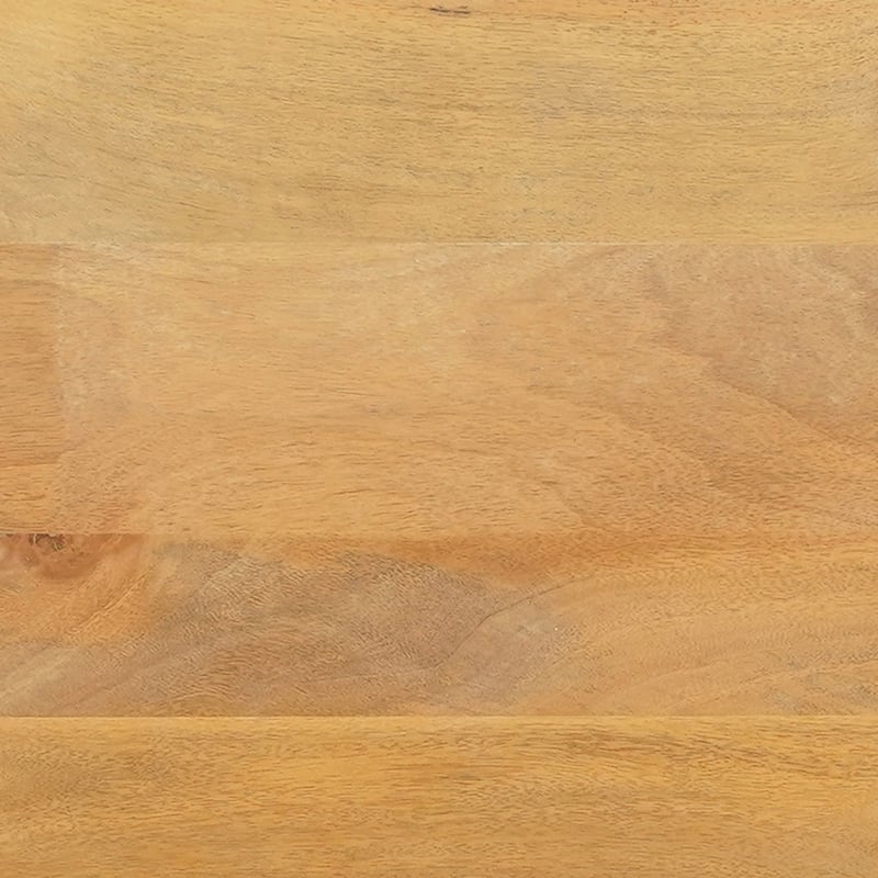 Cleo 54 Inch Sofa Console Table, Rounded Corners, Ribbed Pillar Legs, Golden Oak Brown Mango Wood