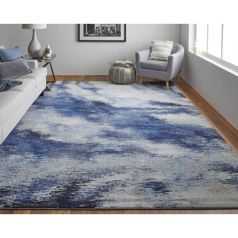 Xuxe Power Loomed Abstract Stain Resistant Area Rug By HomeRoots - 3' x 5'