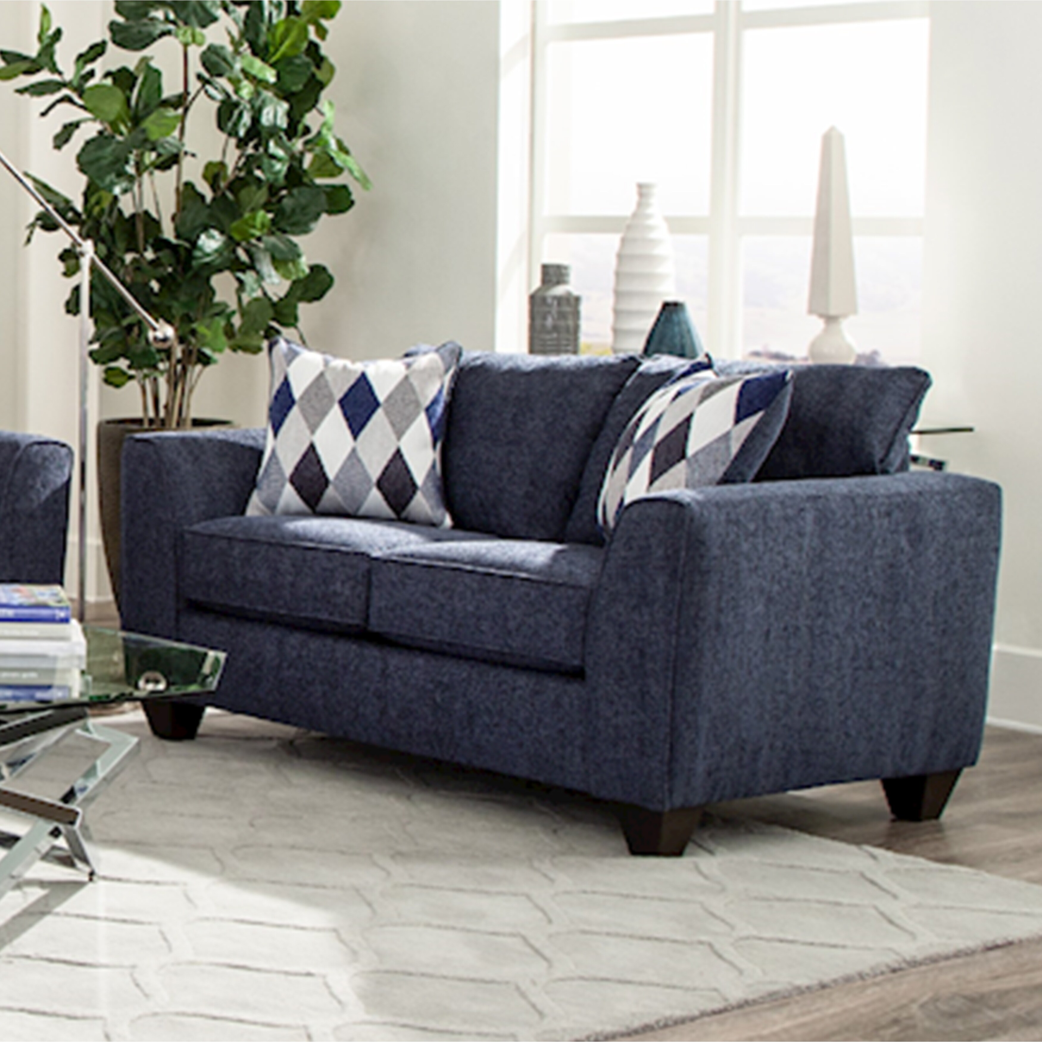 pillow back loveseat