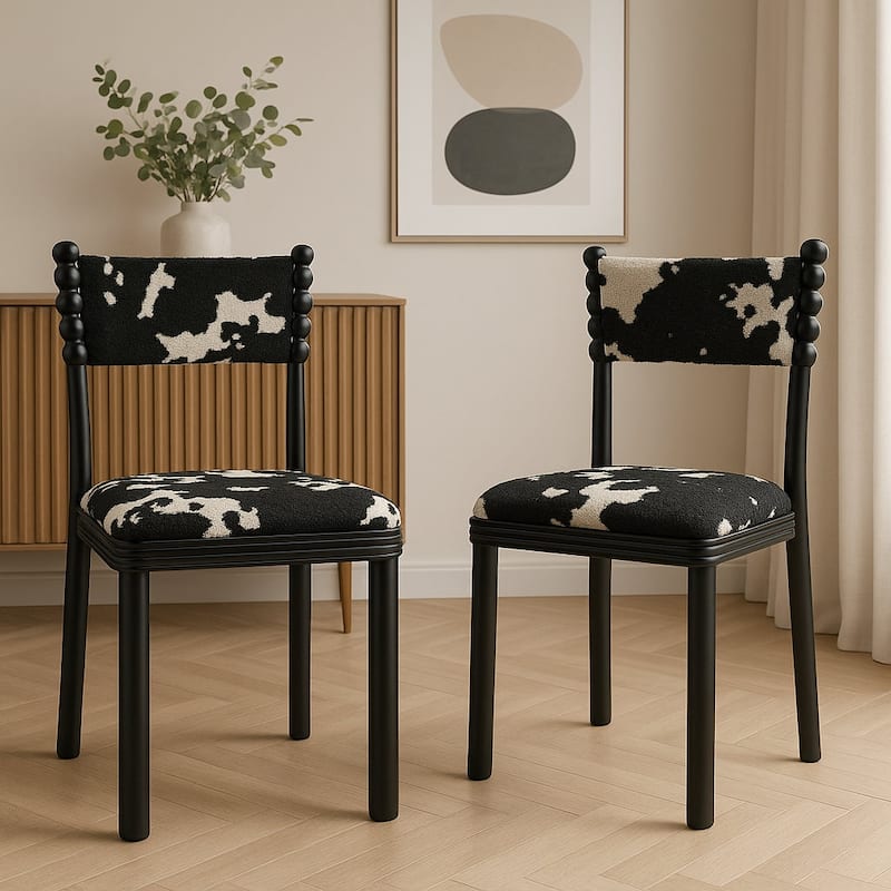 Hulu Chair 2pc Set - Black White