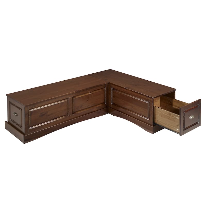 Ame Walnut Backless Nook Table Set