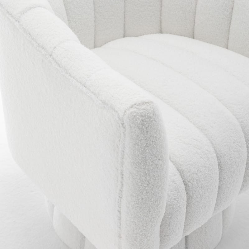 SEYNAR Modern Glam Velvet Upholstered Round Swivel Accent Barrel Chair Set of 2