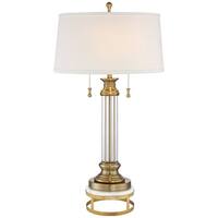 Traditional Table Lamp Brass Riser Brass 33 3/4