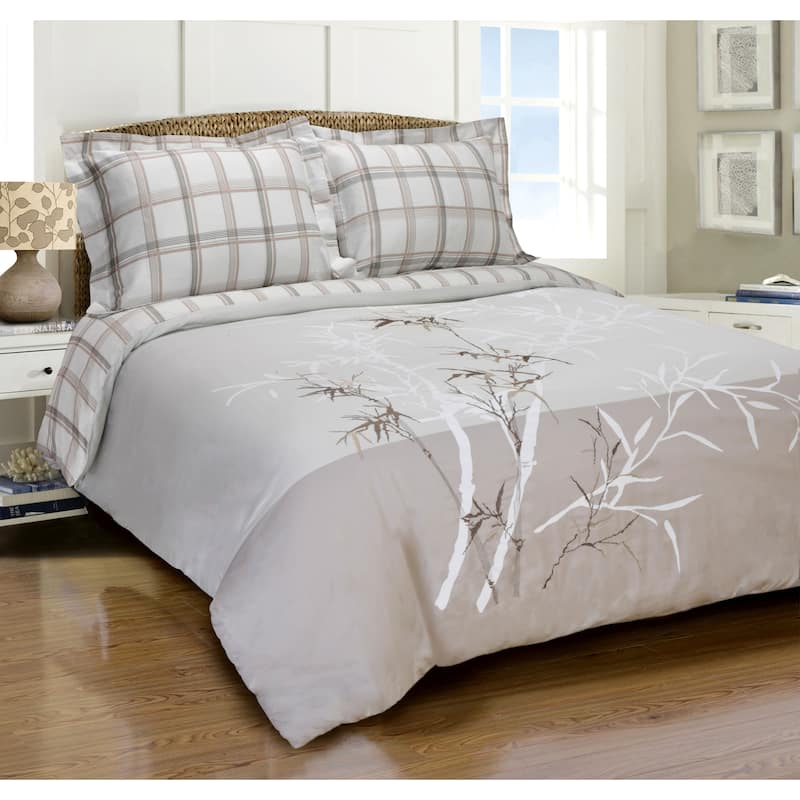 Superior Elmwood 3-piece Cotton Duvet Cover Set