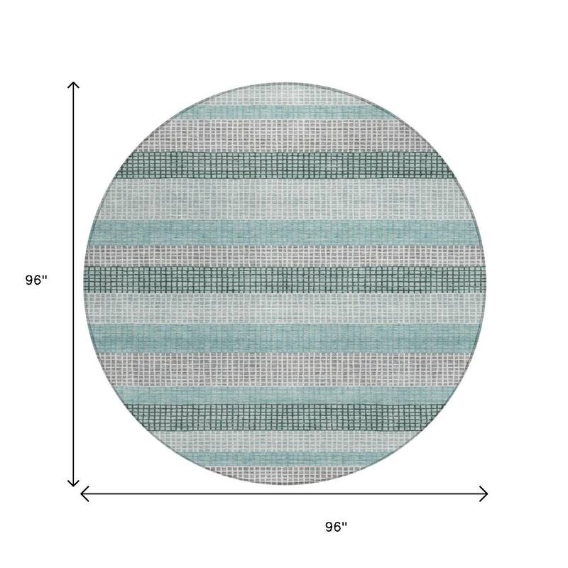 HomeRoots Striped Transitional Rectangle Outdoor Rug