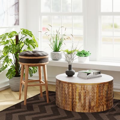 Maadze Lift 40 inch Round Coffee Table with Storage