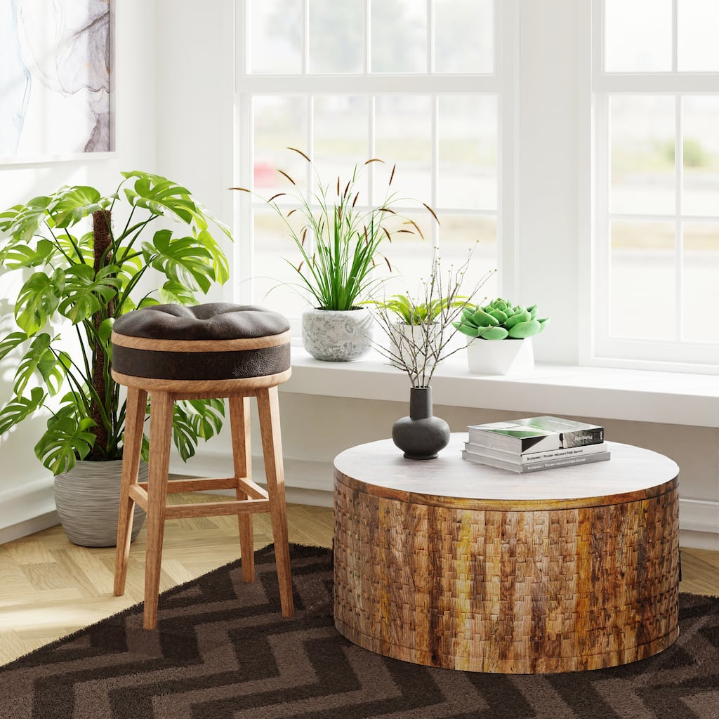 Maadze Lift 40 inch Round Coffee Table with Storage