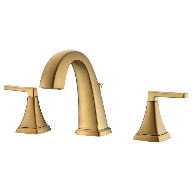 Ultra Faucets Lotto Collection 3-Hole Two-Handle Widespread Lavatory Faucet with Pop-Up Assembly - Brushed Gold UF57108