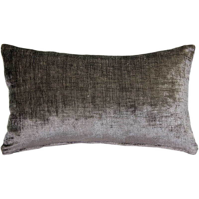 Venetian Velvet Throw Pillow - 12"x20" - cloud gray