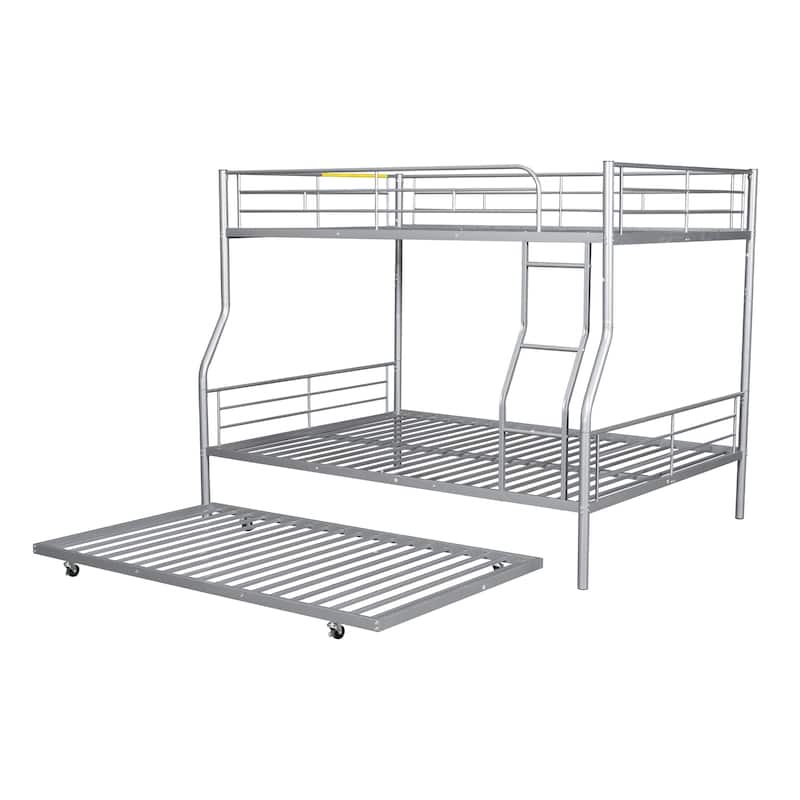 Metal Bunk Bed with Trundle