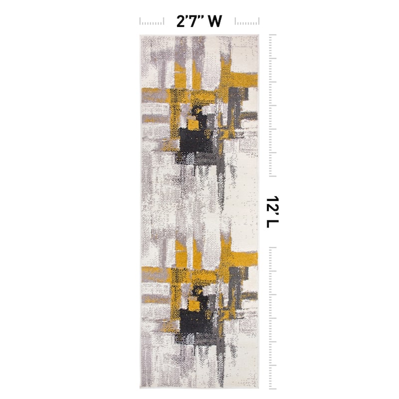 World Rug Gallery Modern Abstract Art Area Rug