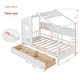 preview thumbnail 21 of 47, House Bed with 2 Drawers and Storage Shelf