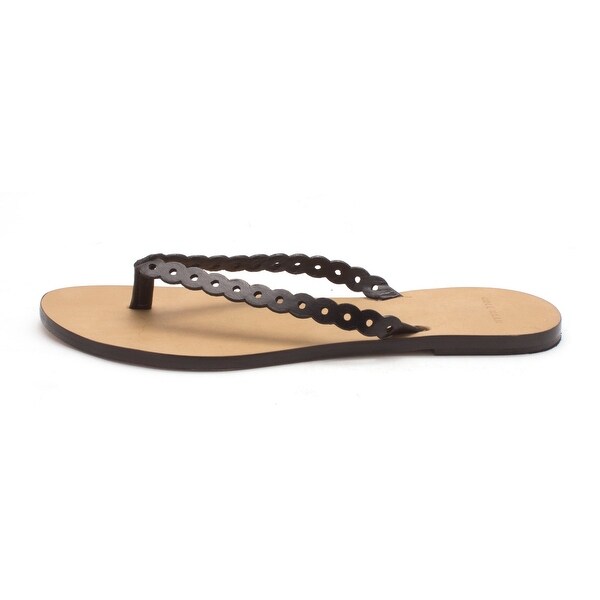 Cole Haan Womens Punched Flip Flop Open Toe Casual Black Size 60 Cole Haan Womens Punched Flip Flop Open Toe Casual Black Size 60
