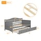 preview thumbnail 4 of 10, Classic Twin Daybed Frame Arched Backrest Sofa Bed with Trundle Wood Slat Support No Box Spring Needed for Bedroom - Grey