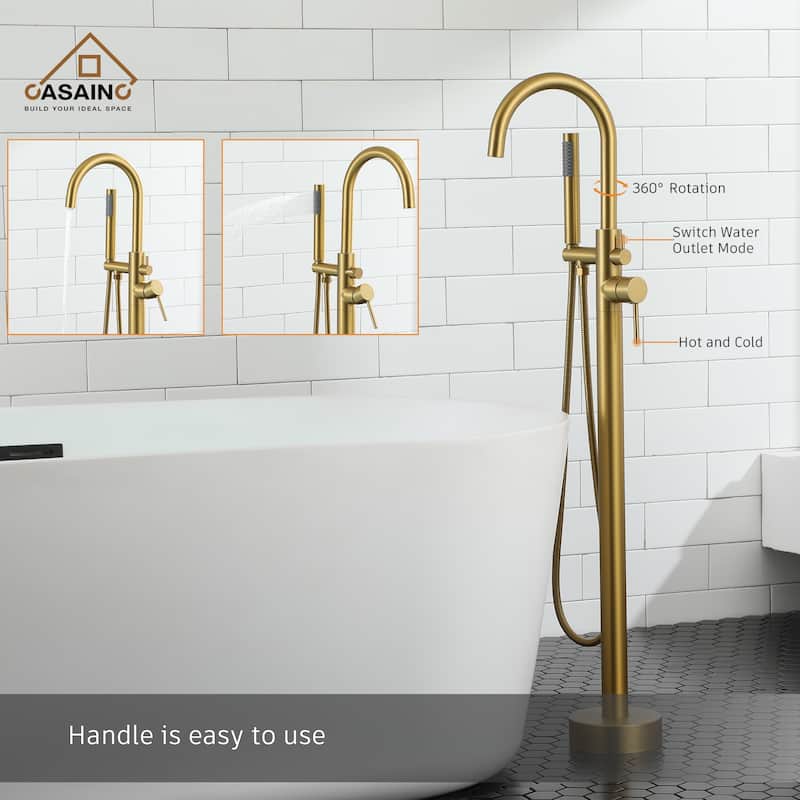 CASAINC 2-Function Free Standing Bathtub Faucet with CUPC Certification