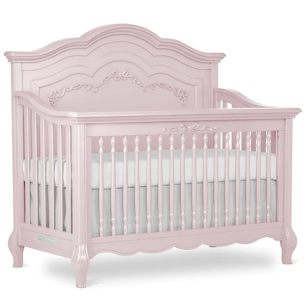 slide 2 of 8, Evolur Aurora 5 in 1 Convertible Crib - Pink Pink