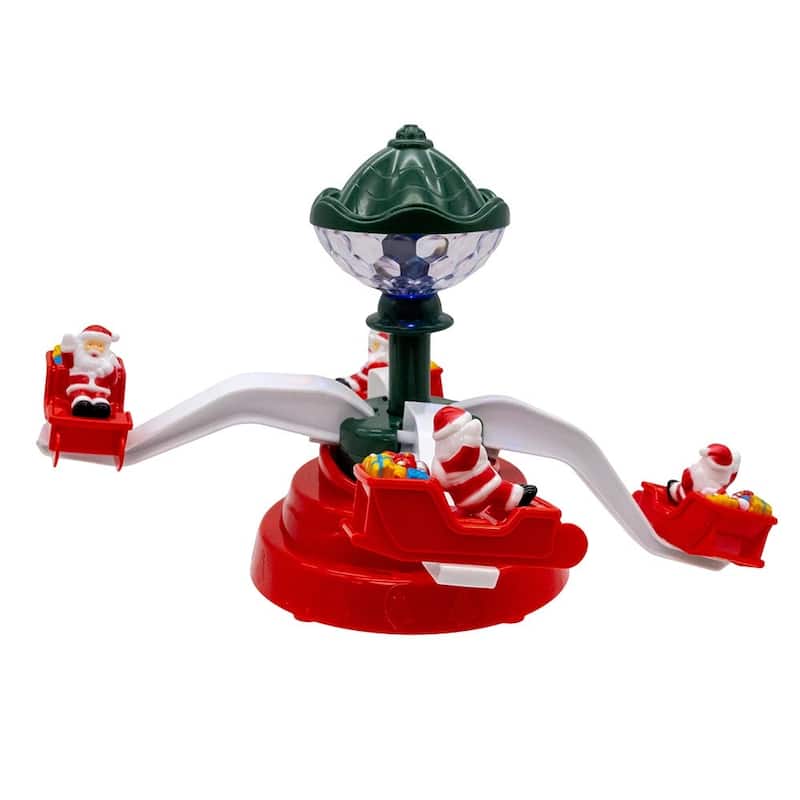 Kurt Adler Battery Operated Musical Christmas Deco with Santa Table Piece
