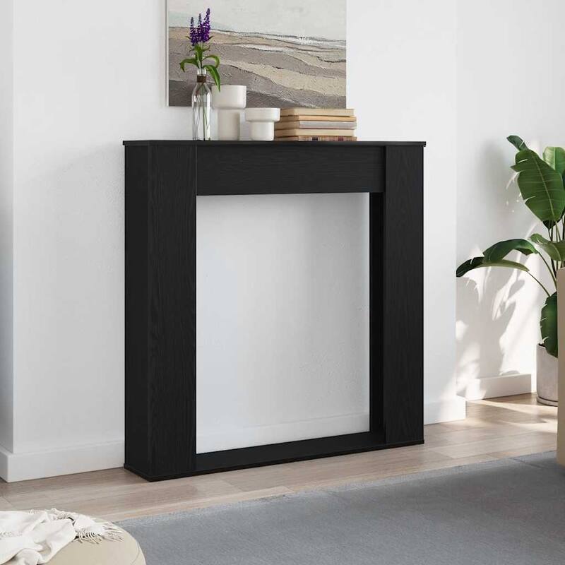 vidaXL Fireplace Surround 39.4x7.9x39.4" Engineered Wood - Black oak